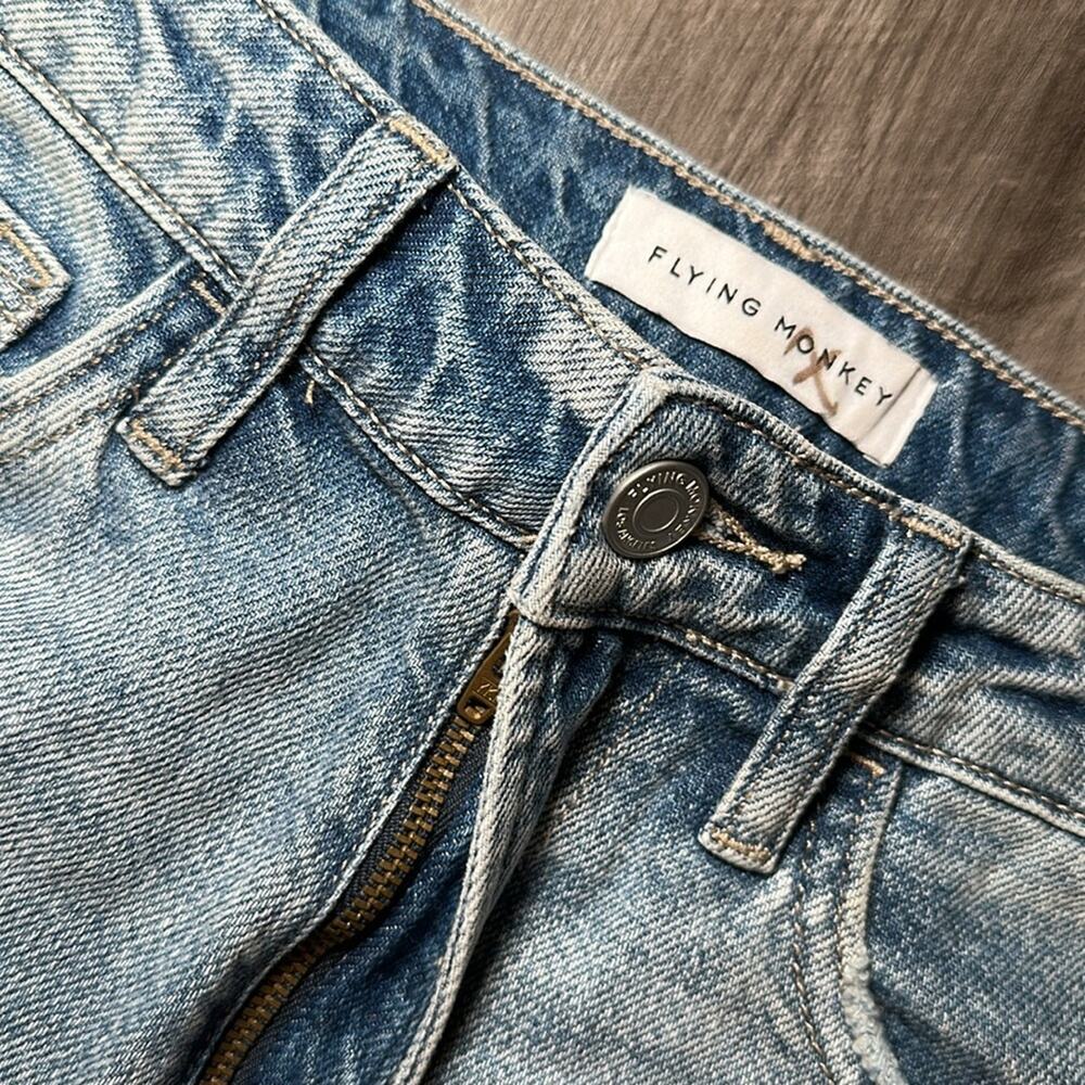 Flying Monkey Super High Rise Vintage Frayed Hem Jeans - 26 - Picture 6 of 7